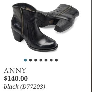 Born Anny Black Ankle Boots 8.5M